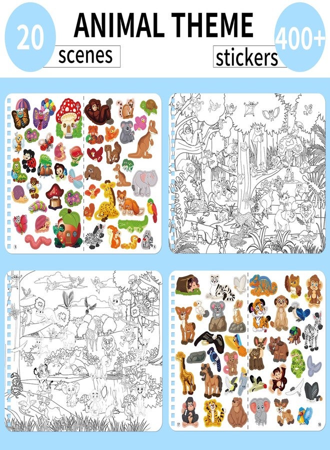 Kalysky Find The Animal Sticker Book, Sticker Book for Kids, Include 20 Theme, Over 400 Animal Stickers for Kids, Toddler Educational Toys - Image 4